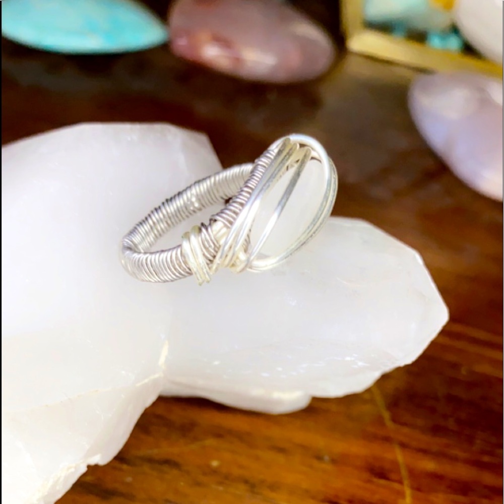 Clear quartz ring
